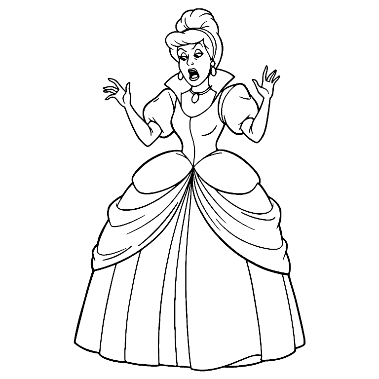 Coloriage Demi-sœur De Cendrillon