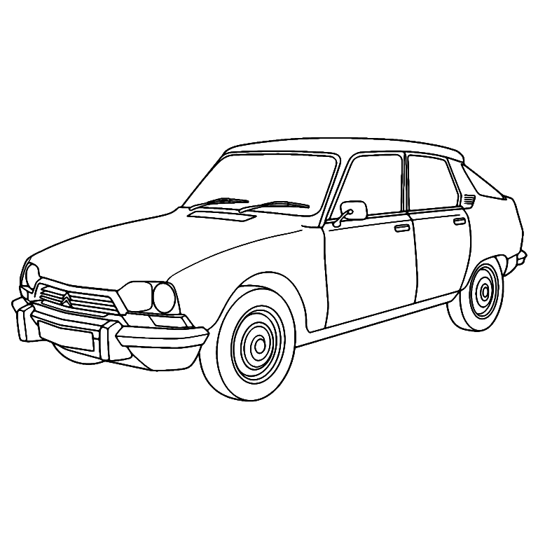 シトロエン 車 の塗り絵