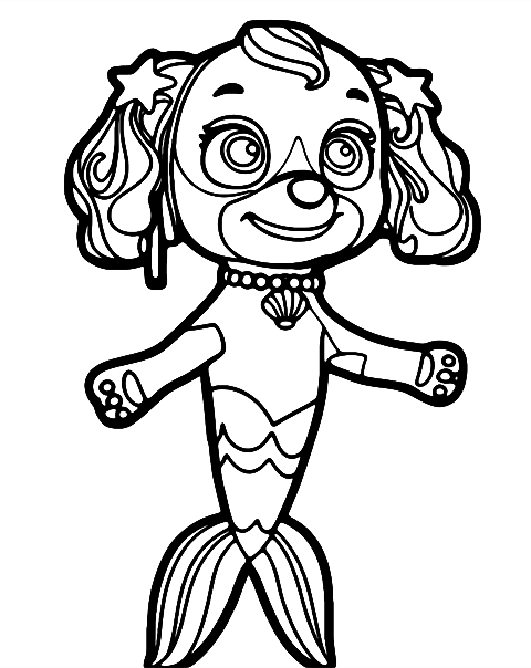 coral paw patrol Coloring Page