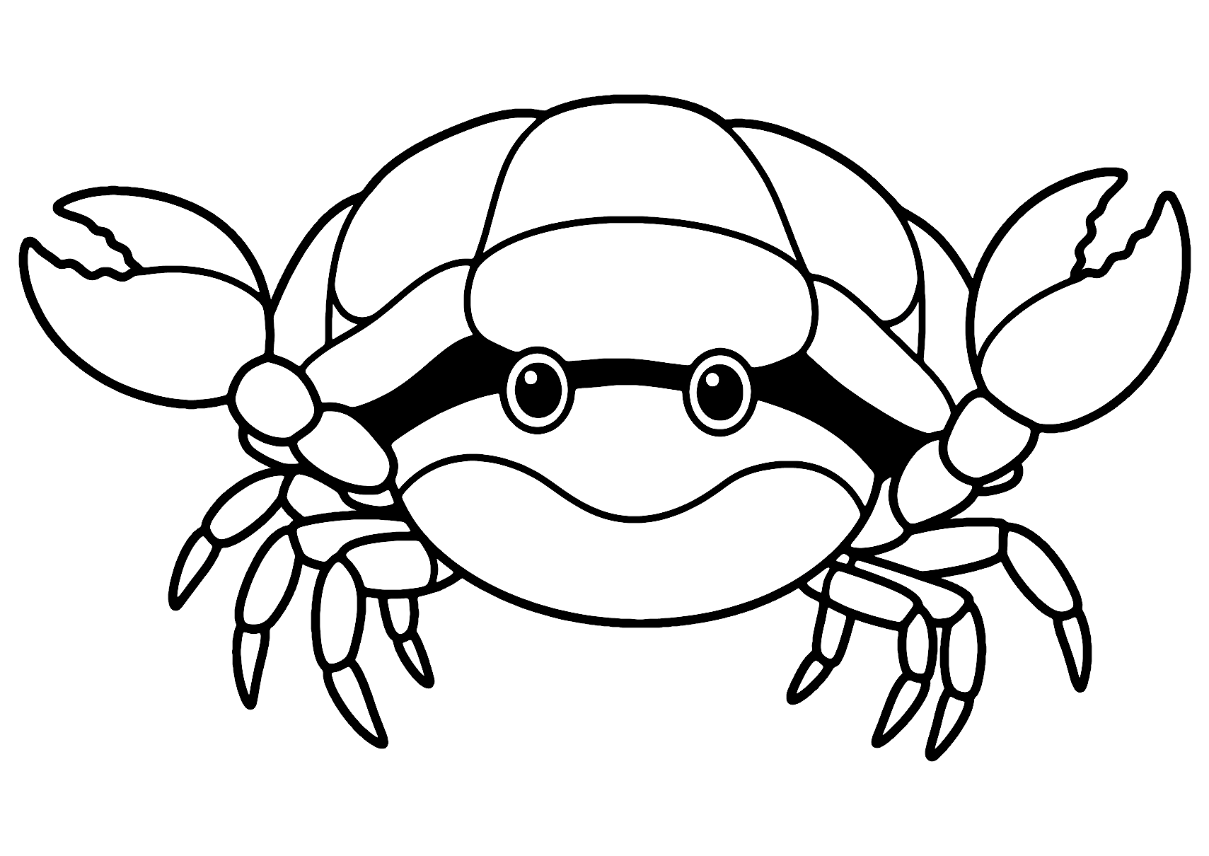 Crab In Shell Coloring Page