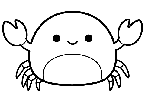 caranguejo Squishmallow Coloring Page