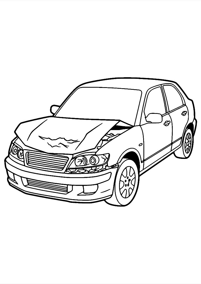 事故車 の塗り絵