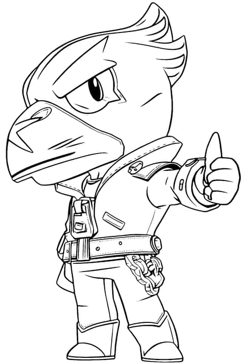 Kråke Brawl Stars Coloring Page