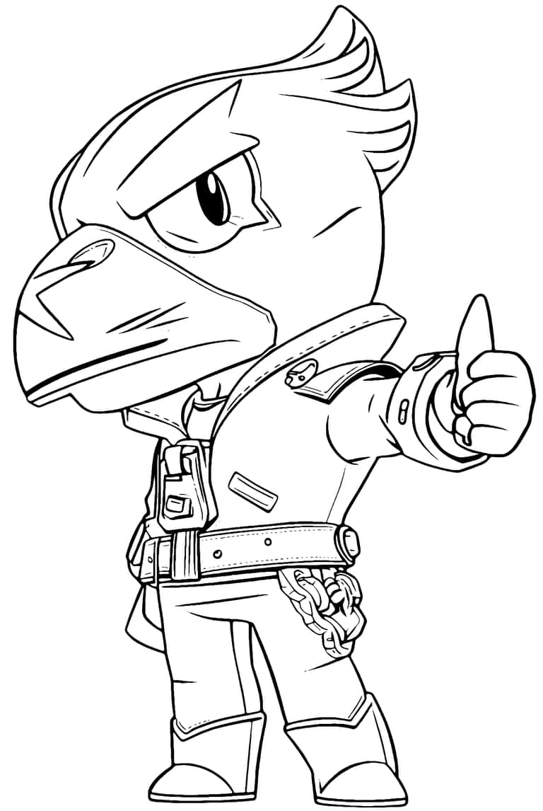 Crow Brawl Stars Coloring Page