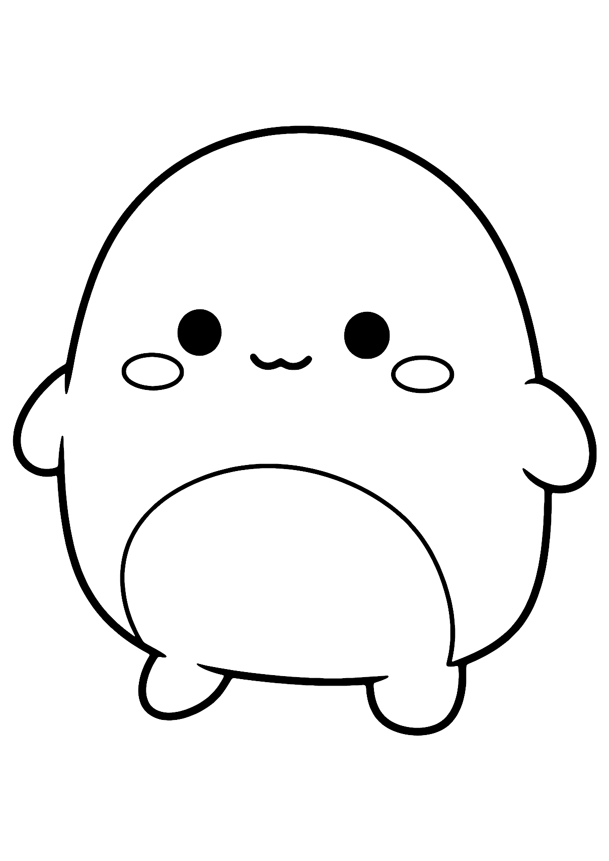 Cute Squishmallow Coloring Page