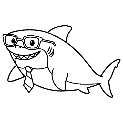 daddy shark Coloring Page