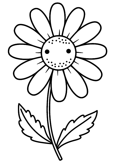 stokrotka kwiat Coloring Page