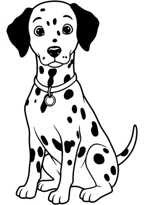 ダルメシアン犬 Coloring Page