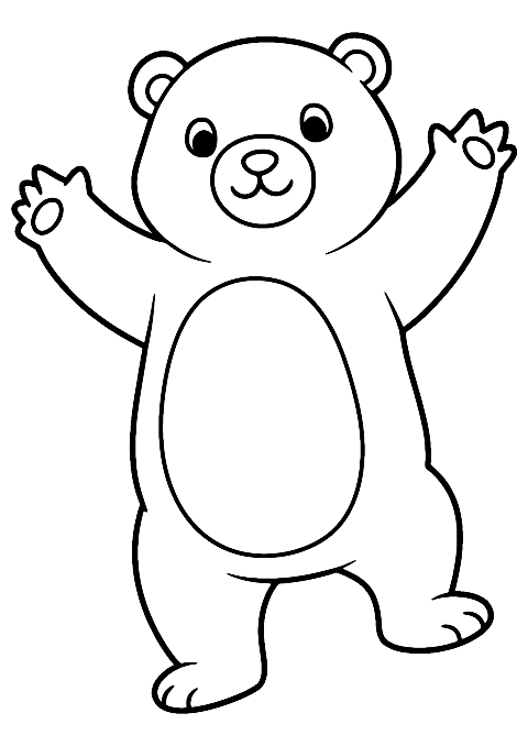 Tanzender Bär Coloring Page