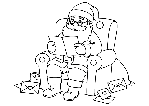 dear santa Coloring Page