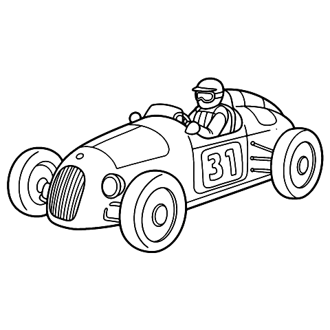 derby bil Coloring Page