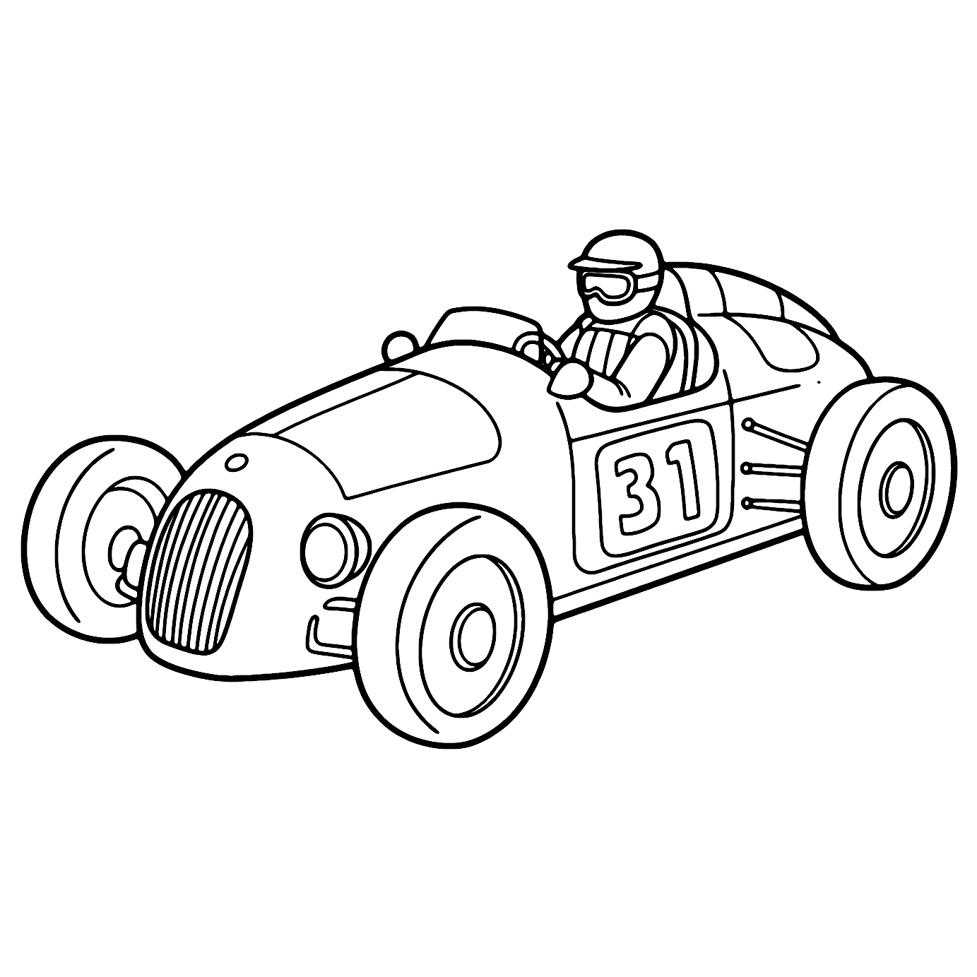 Derby Car Coloring Page