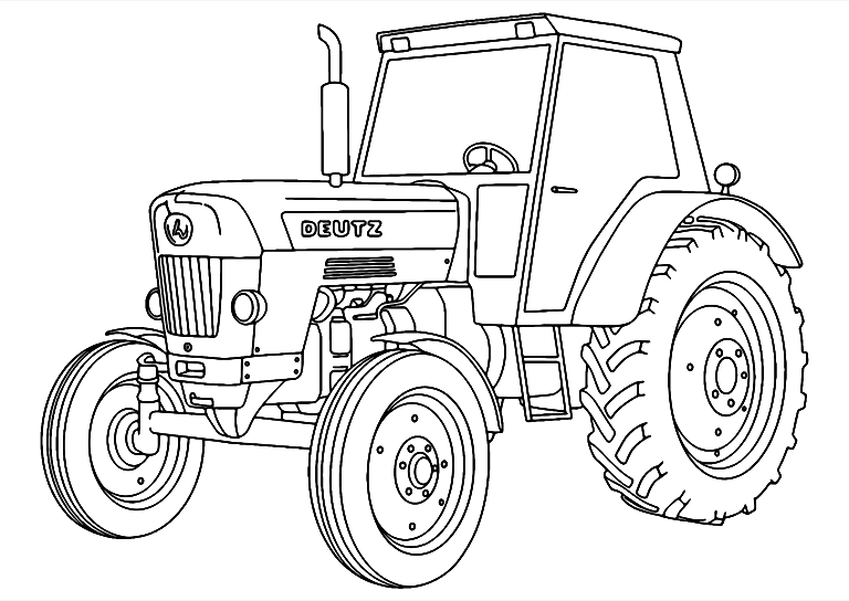 Gambar Mewarnai Traktor Deutz