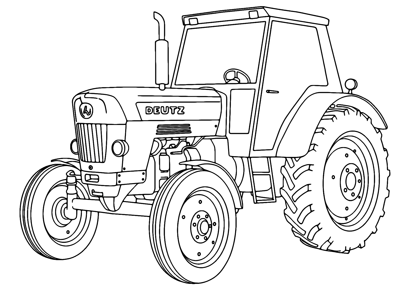 Gambar Mewarnai Traktor Deutz