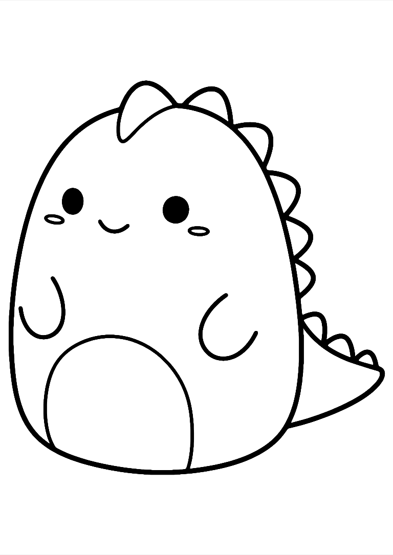 Desenho De Dinossauro Squishmallow Para Colorir