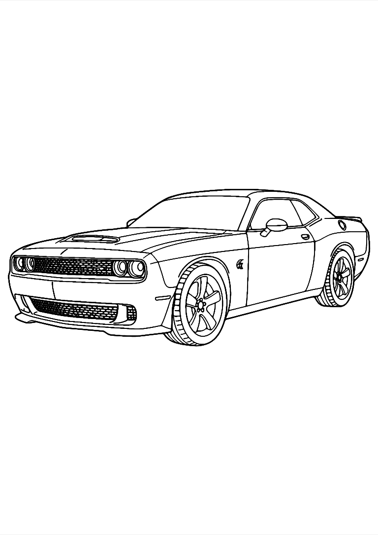 ダッジ車 の塗り絵