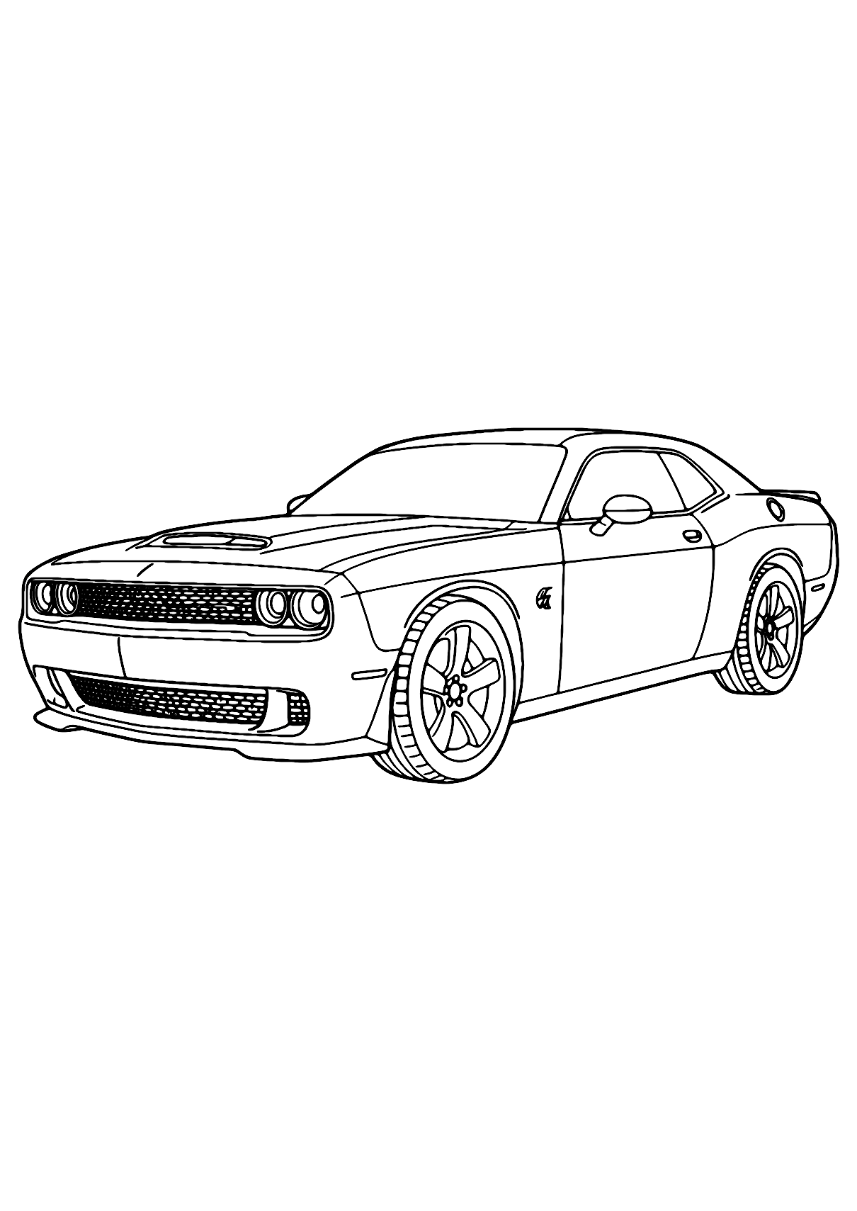 ダッジ車 塗り絵