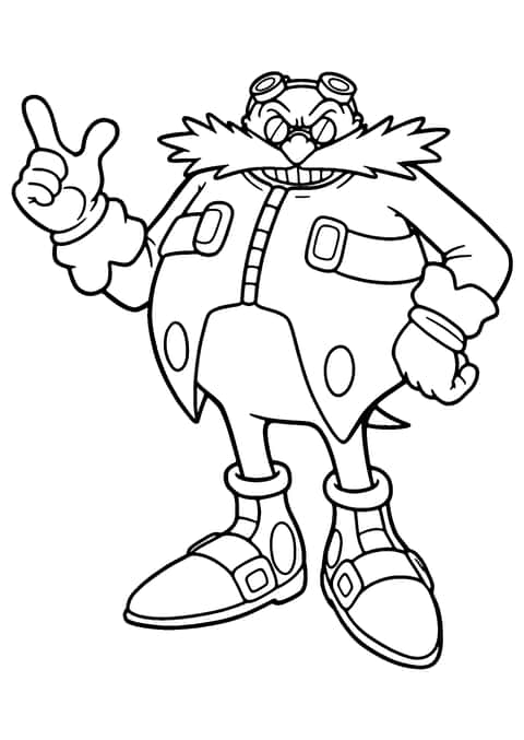 ドクターエッグマン ソニック Coloring Page