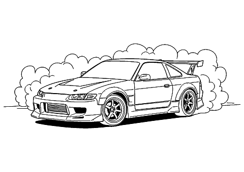 driftausauto Coloring Page