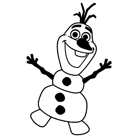 Enkla Olaf Coloring Page