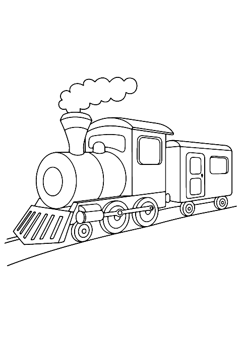 easy train Coloring Page