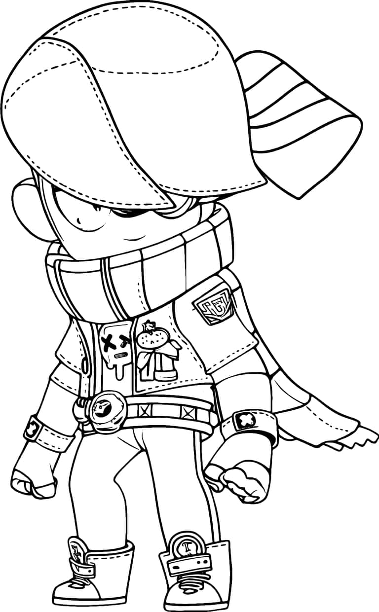 Desenho De Edgar Brawl Stars Para Colorir