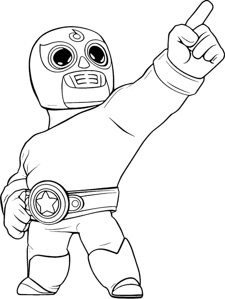 Coloriage El Primo Brawl Stars