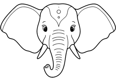 elefantansikte Coloring Page