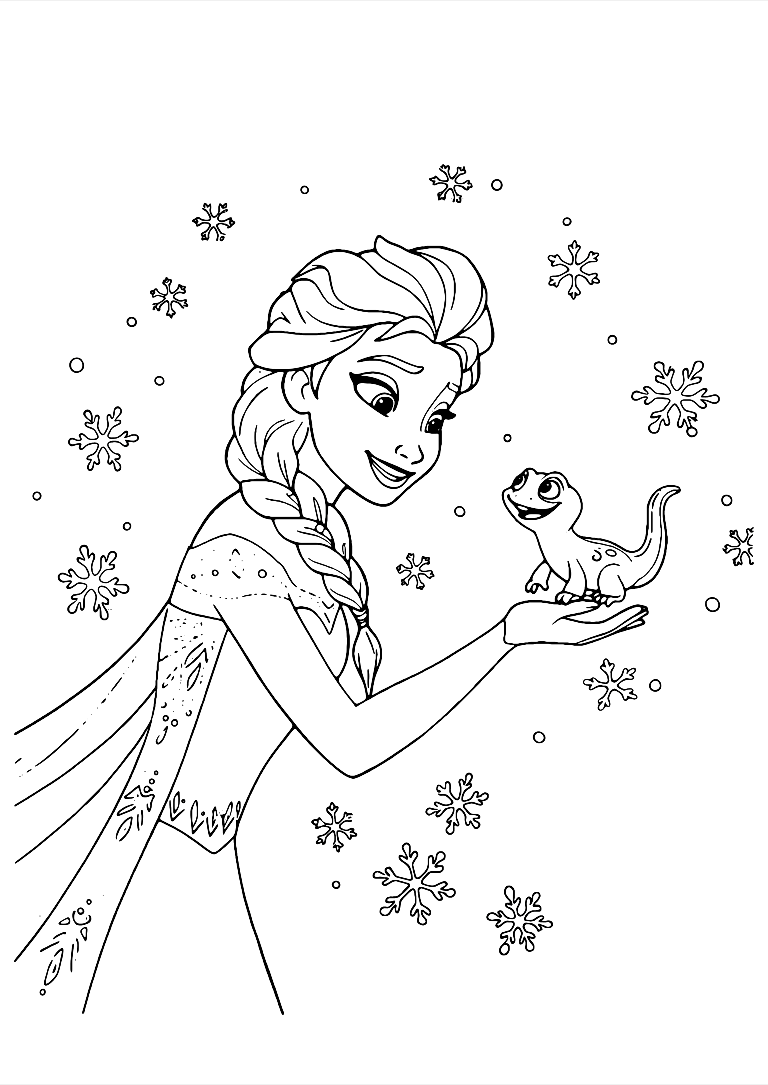 Desenho De Elsa E Bruni Para Colorir