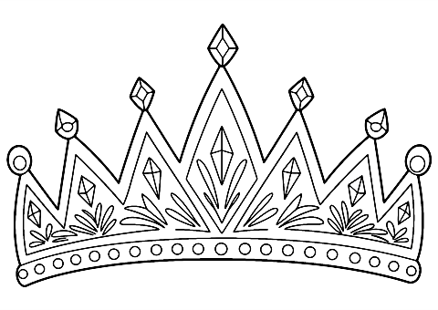 엘사 왕관 Coloring Page