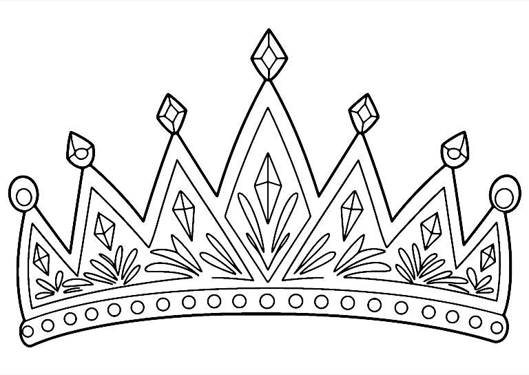 Elsa Crown Coloring Page