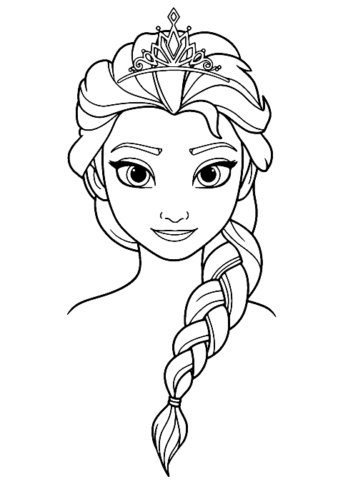 viso di elsa Coloring Page