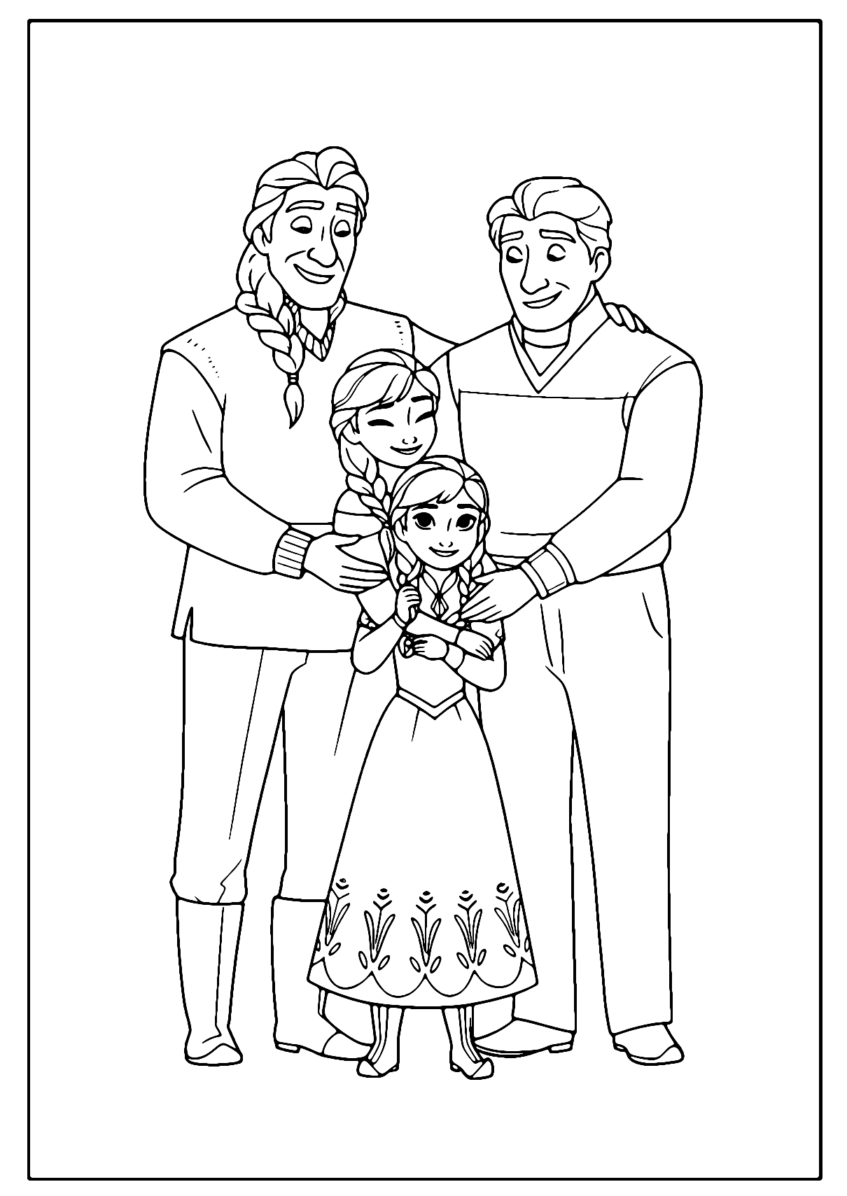  Familia Elsa Para Colorear