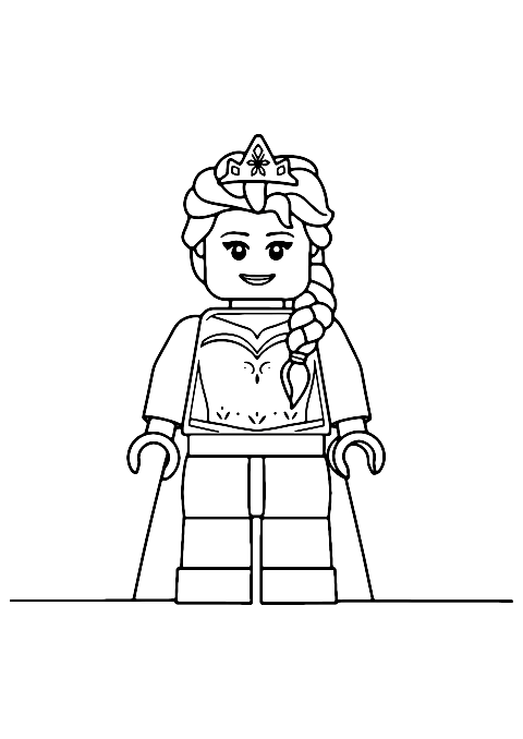 elsa lego Coloring Page