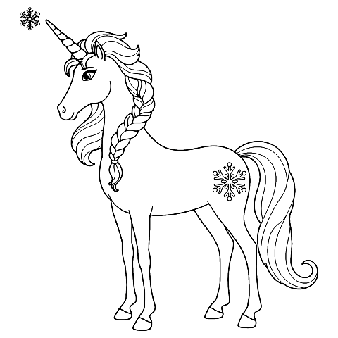 elsa eenhoorn Coloring Page