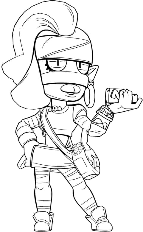 Emz Brawl Stars Coloring Page