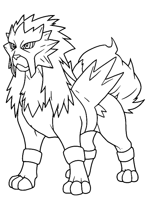 エンテイ ポケモン Coloring Page