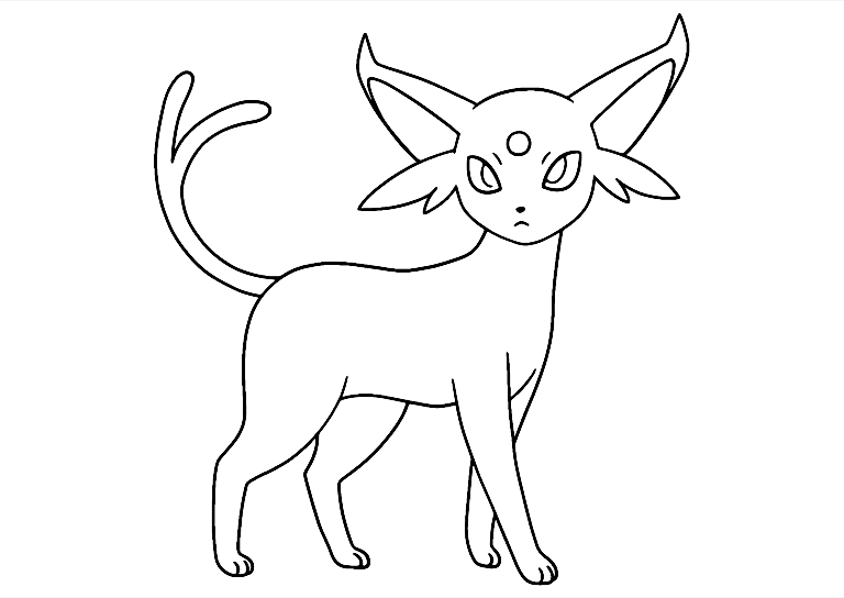 Disegno Da Colorare Di Espeon Pokemon