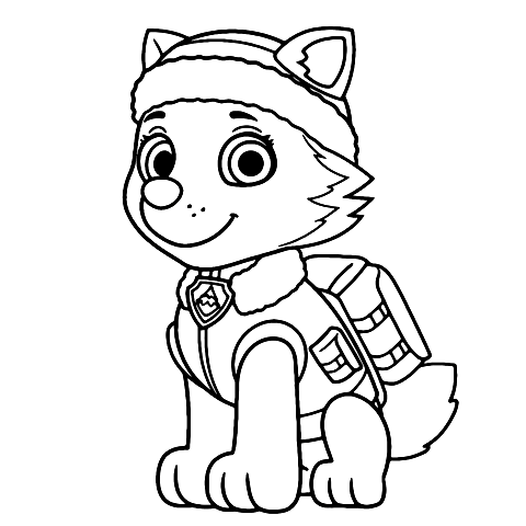 everest paw patrol Coloring Page