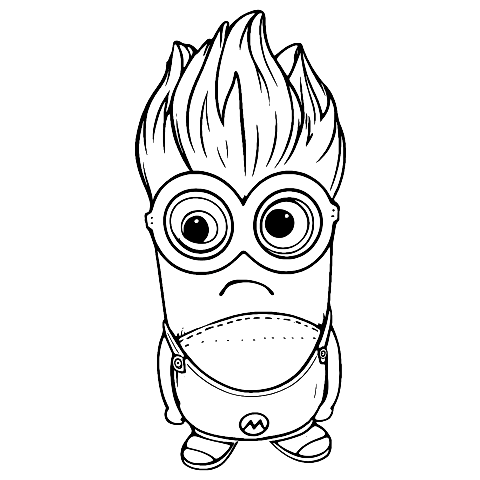 Minion Malvado Coloring Page