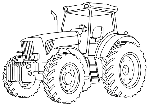 farmářský traktor Coloring Page