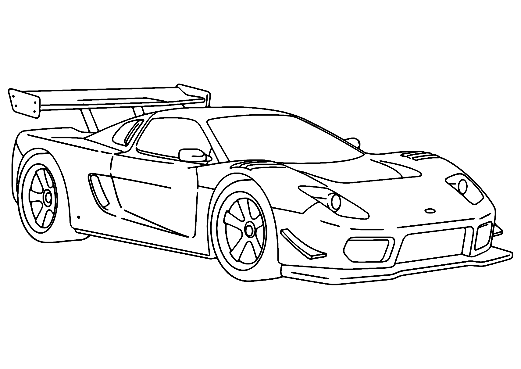 Race Car Hot Wheels Coloring Page