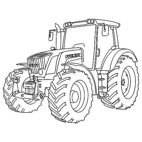 traktor fendt Coloring Page