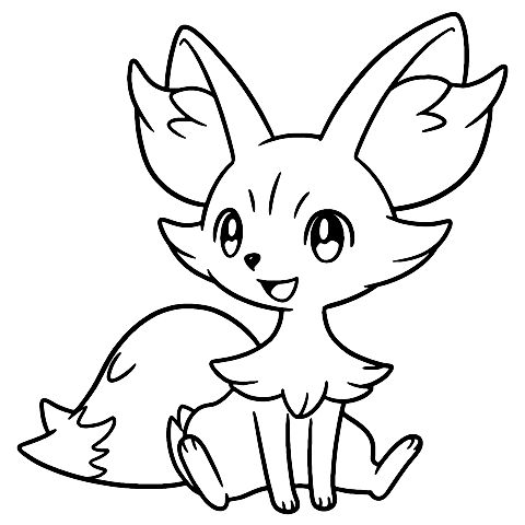 フォッコ ポケモン Coloring Page