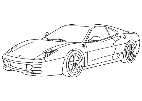 ferrari auto Coloring Page