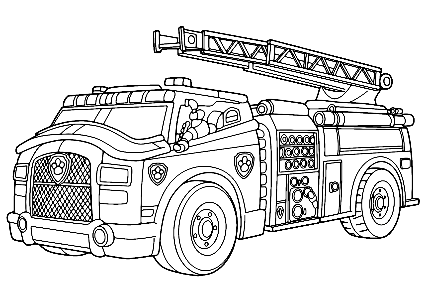 Coloriage Camion De Pompier Pat Patrouille