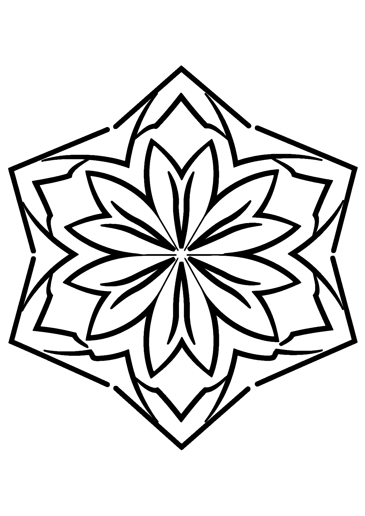 Coloriage Fleur Geometrique