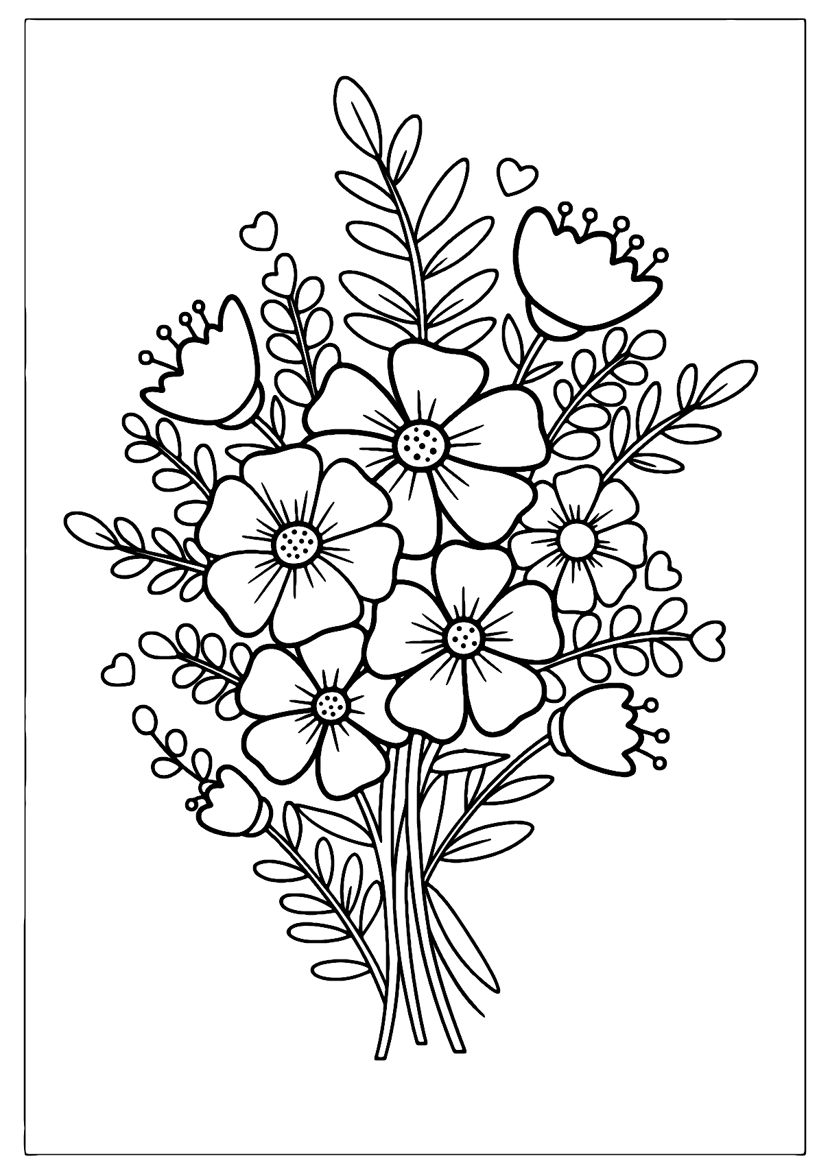 Coloriage Fleurs Fete Des Meres