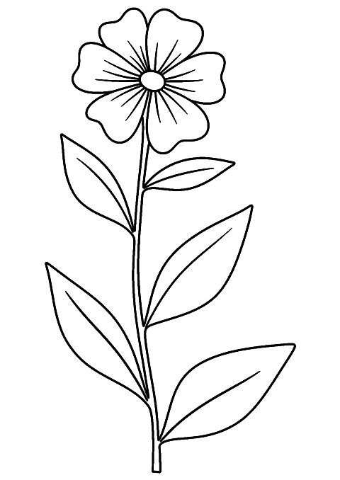 blomsterstilk Coloring Page