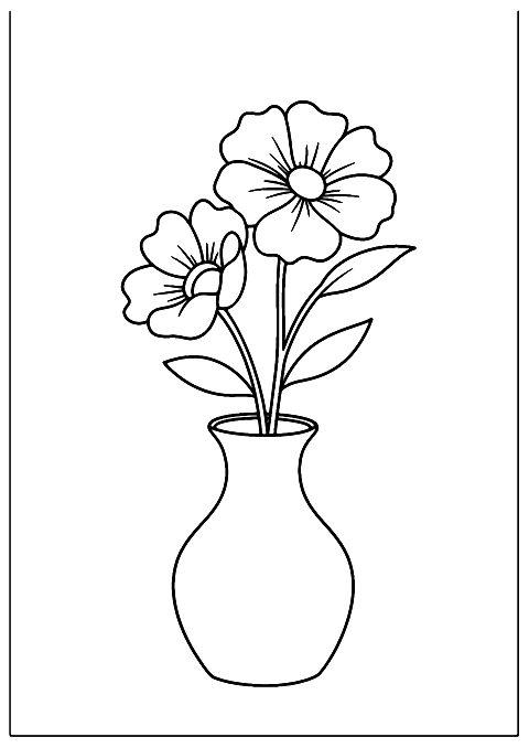 einfache blume und vase